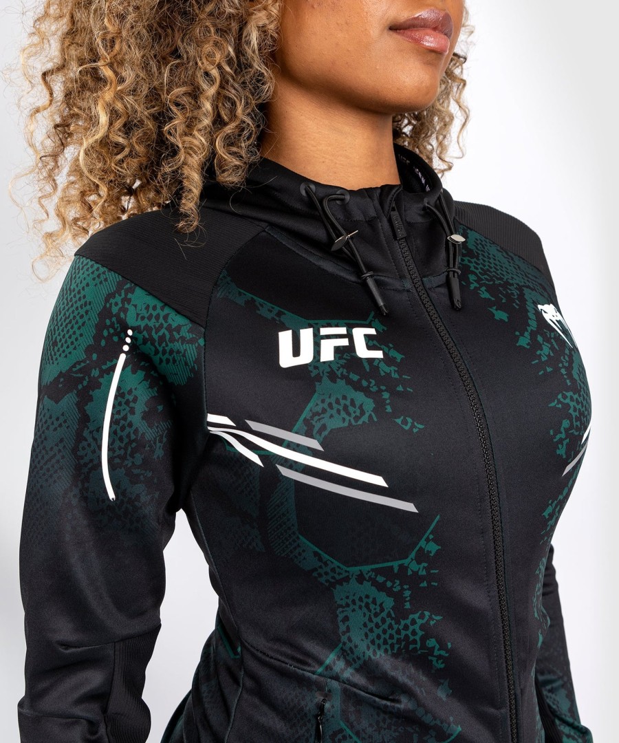 Φούτερ με κουκούλα ufc adrenaline by venum authentic fight night women walkout - emerald edition - ΠράσινοΜαύρο