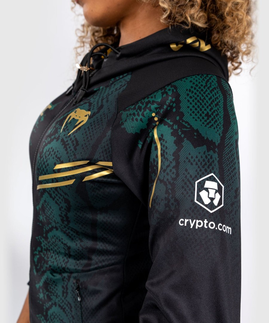 Φούτερ με κουκούλα ufc adrenaline by venum authentic fight night women walkout - emerald edition - ΠράσινοΜαύροΧρυσό