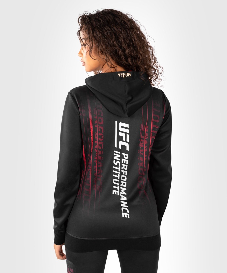 ufc venum performance institute 2.0 Γυναικείο Φούτερ με Κουκούλα με Φερμουάρ - ΜαύροΚόκκινο
