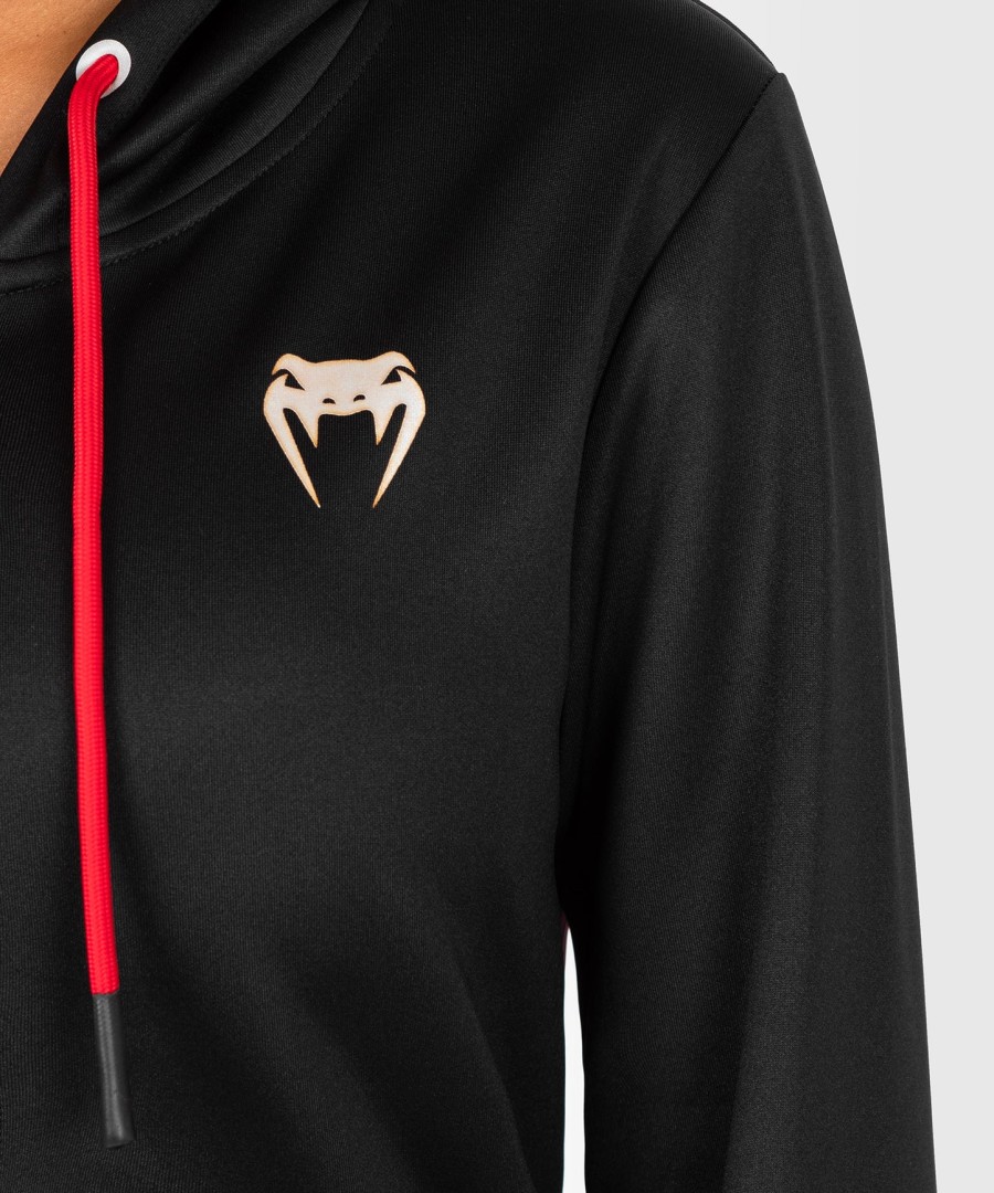 ufc venum performance institute 2.0 Γυναικείο Φούτερ με Κουκούλα με Φερμουάρ - ΜαύροΚόκκινο