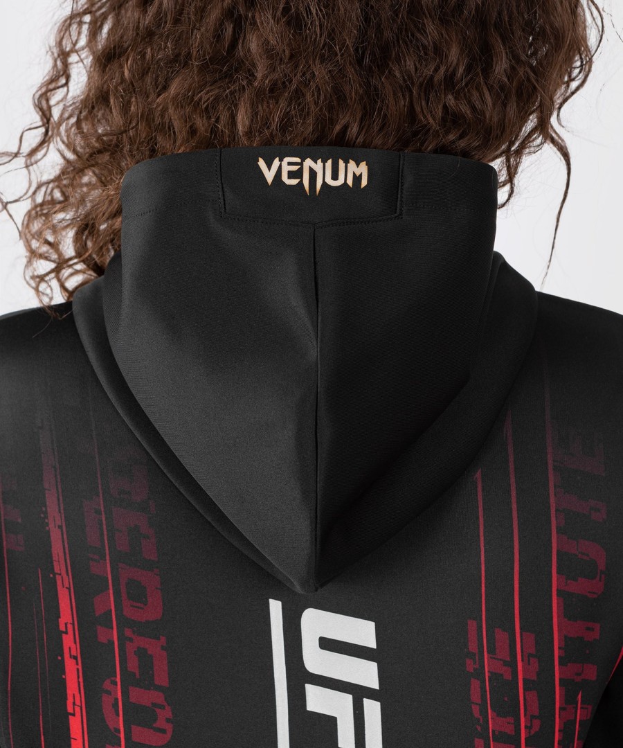 ufc venum performance institute 2.0 Γυναικείο Φούτερ με Κουκούλα με Φερμουάρ - ΜαύροΚόκκινο