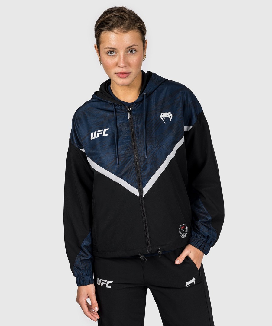 ufc fusion by venum fight week Γυναικείο Φούτερ με Κουκούλα με Φερμουάρ - oceanic blue
