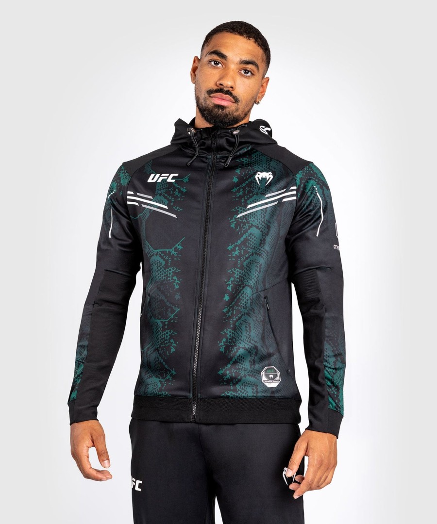 Φούτερ με κουκούλα ufc adrenaline by venum authentic fight night men walkout - emerald edition - ΠράσινοΜαύρο