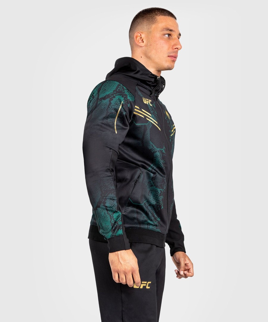 Φούτερ με κουκούλα ufc adrenaline by venum authentic fight night men walkout - emerald edition - ΠράσινοΜαύροΧρυσό