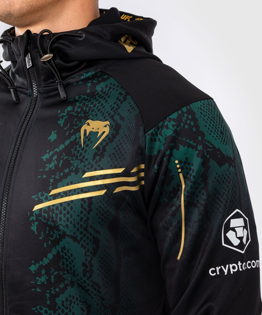 Φούτερ με κουκούλα ufc adrenaline by venum authentic fight night men walkout - emerald edition - ΠράσινοΜαύροΧρυσό