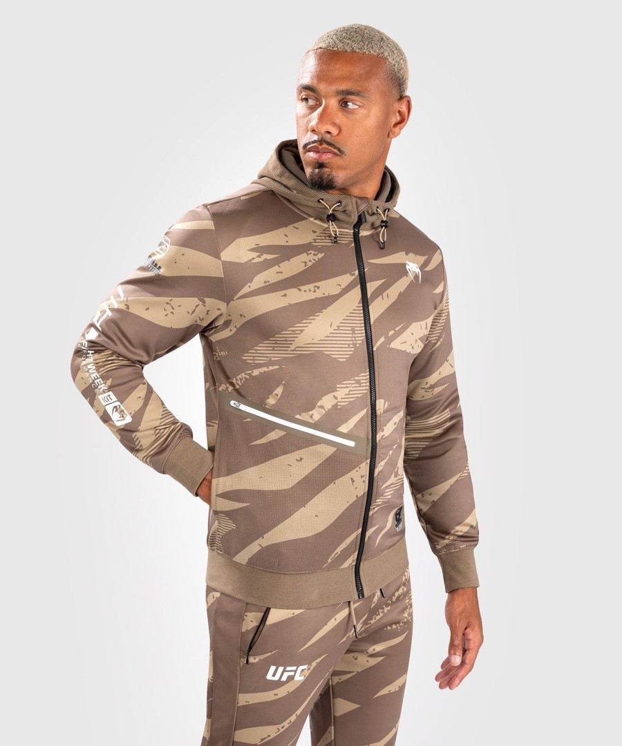 Φούτερ με κουκούλα ufc adrenaline by venum fight week men zip - desert camouflage