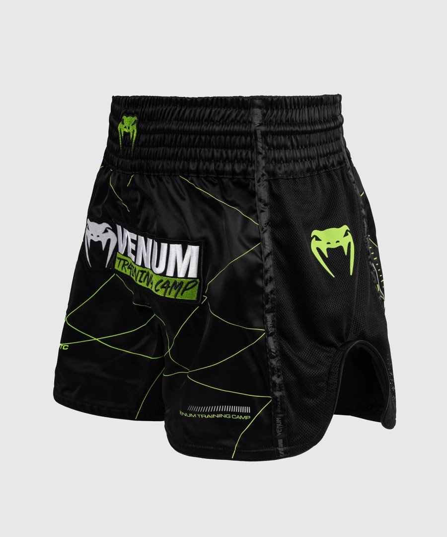 Σορτς muay thai venum training camp 4.0 - ΜαύροΝέον Πράσινο