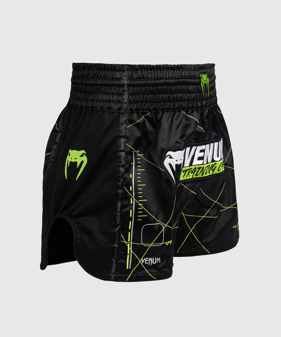 Σορτς muay thai venum training camp 4.0 - ΜαύροΝέον Πράσινο