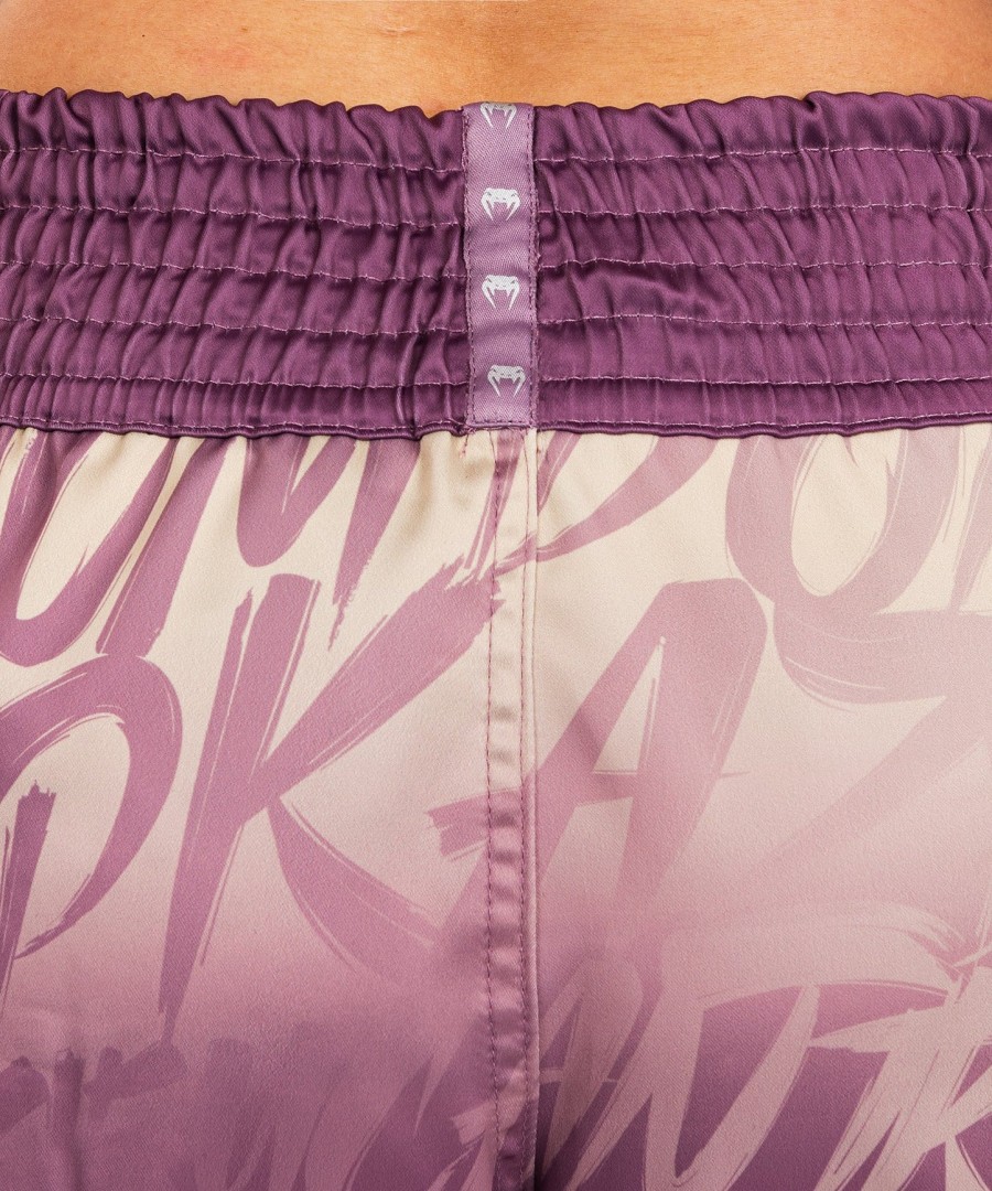 venum x kaz muay thai shorts - dusky orchid