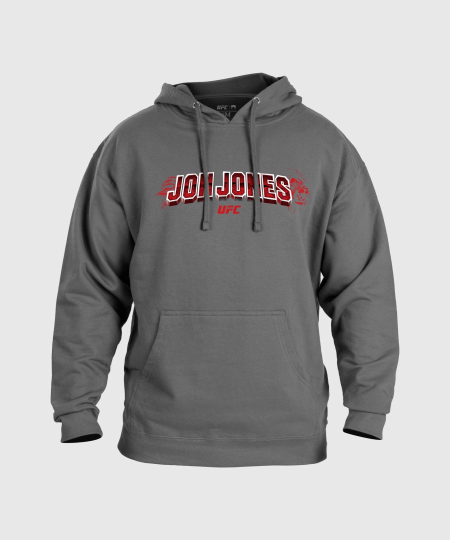 Φούτερ με κουκούλα ufc unrivaled by venum heather grey jon jones για άνδρες