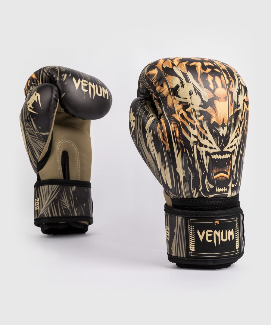 Γάντια πυγμαχίας venum tiger για παιδιά - ΜαύροΝέον Πορτοκαλί